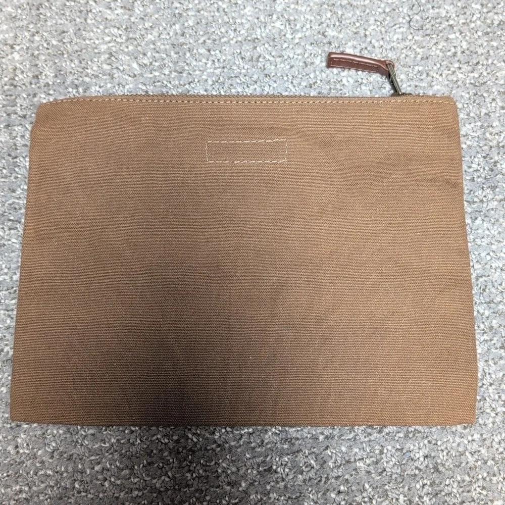 Mark & Graham Brown Canvas Zip Pouch